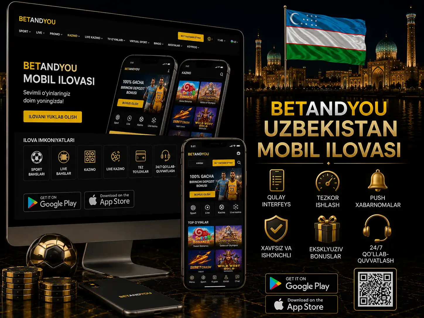 Betandyou Uzbekistan mobil ilovasi