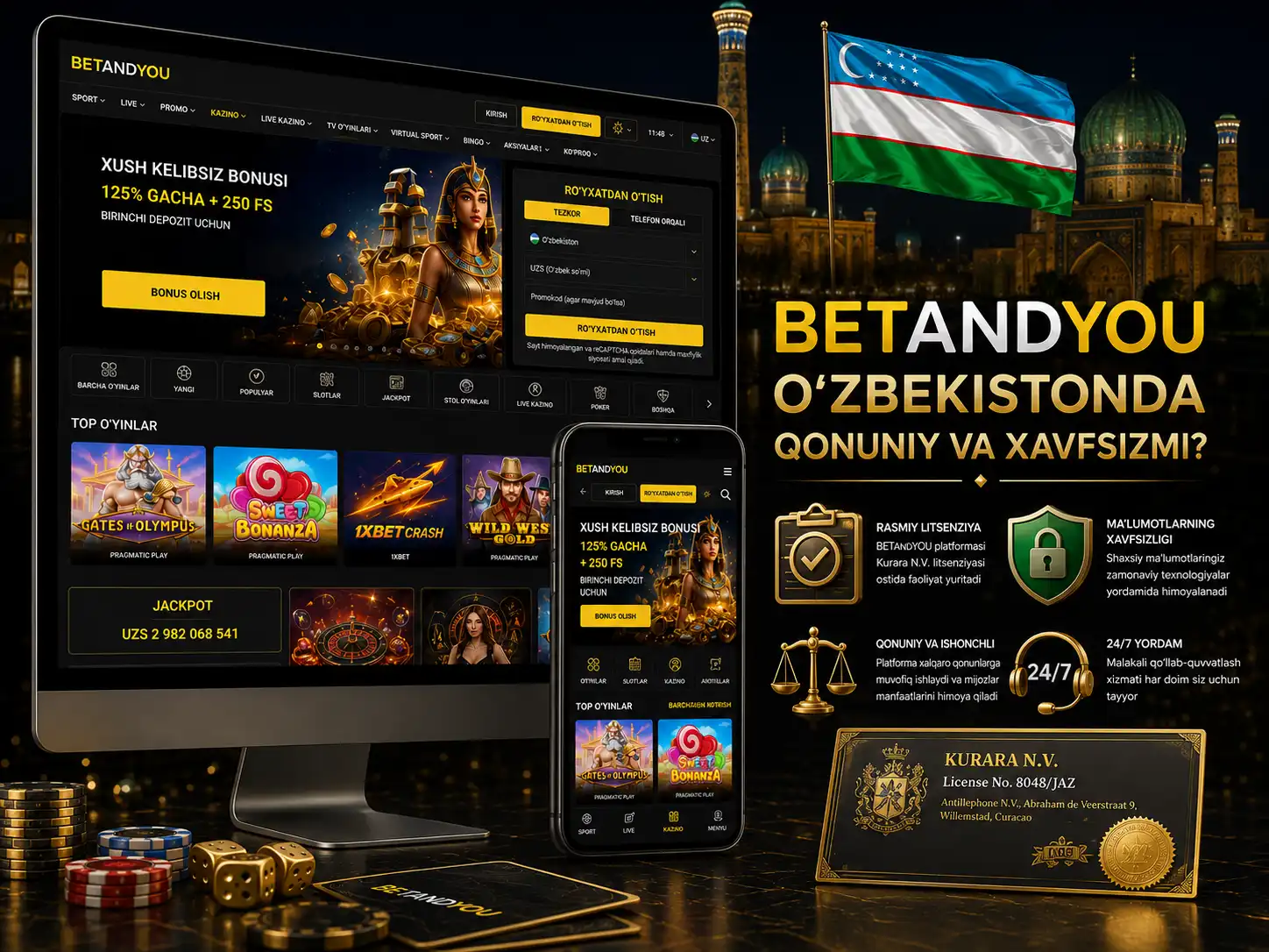 Betandyou O‘zbekistonda qonuniy va xavfsizmi?